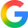 Google logo featuring a stylized capital G in red, yellow, green, and blue colors.